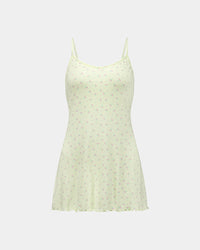 Smoothie Chemise in TRANSPARENT YELLOW. Flat lay front view