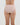 Model wears Cotton And Lace Full Brief in LATTE. On body back view