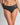 Model wears Eloquence Full Brief in BLACK/DEEP LAKE. On body front view