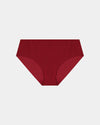 No Show Bikini in BIKING RED. Flat lay front view