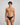 Cotton Stretch Mens Thong in BLACK. Feature shot