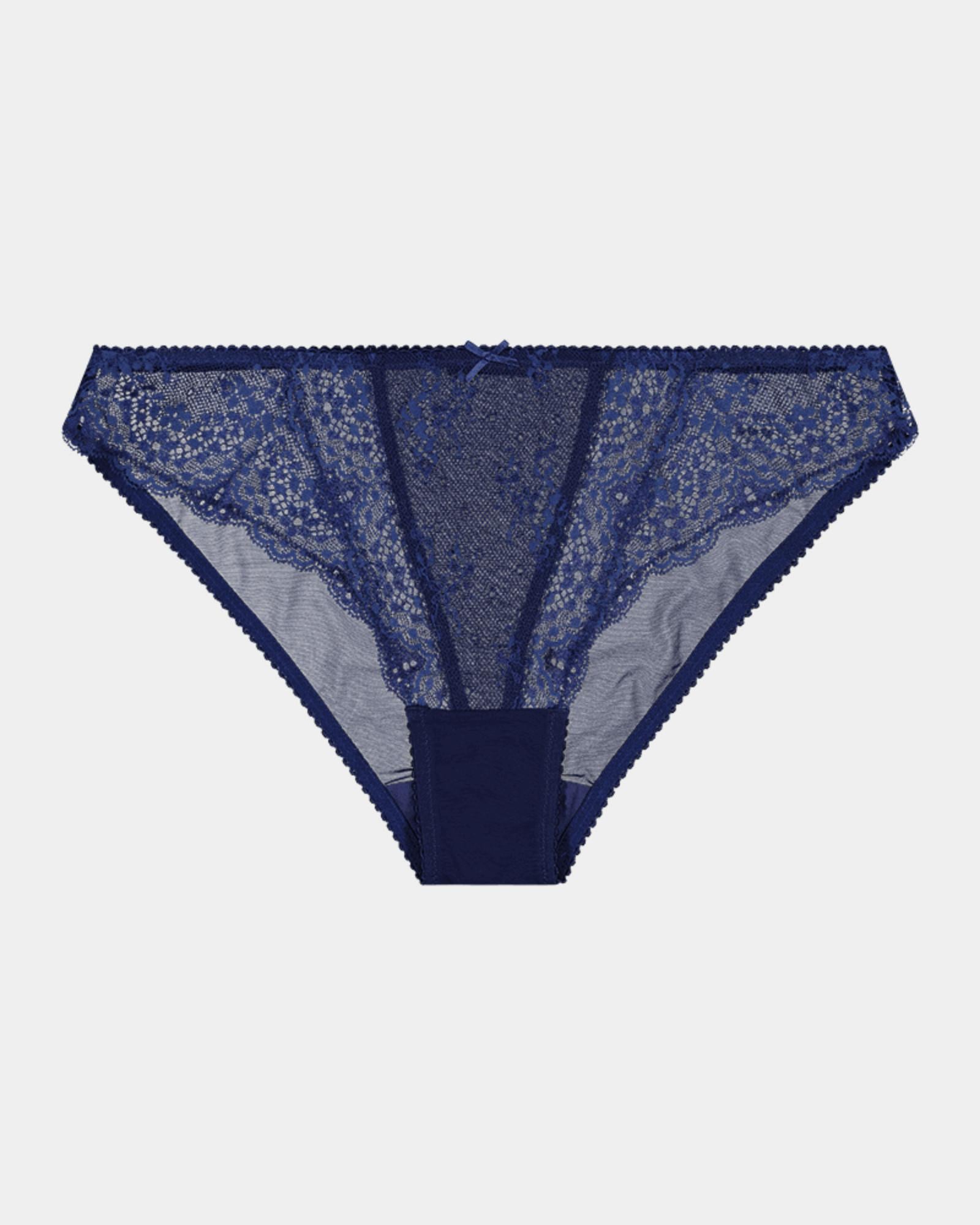 Sofia Bikini in Medieval Blue. Flat lay front view