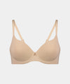 Sculpt Contour Bra in LATTE. Flat lay front view