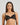 Model wears Lace Impact Contour Bra in BLACK. On body front view