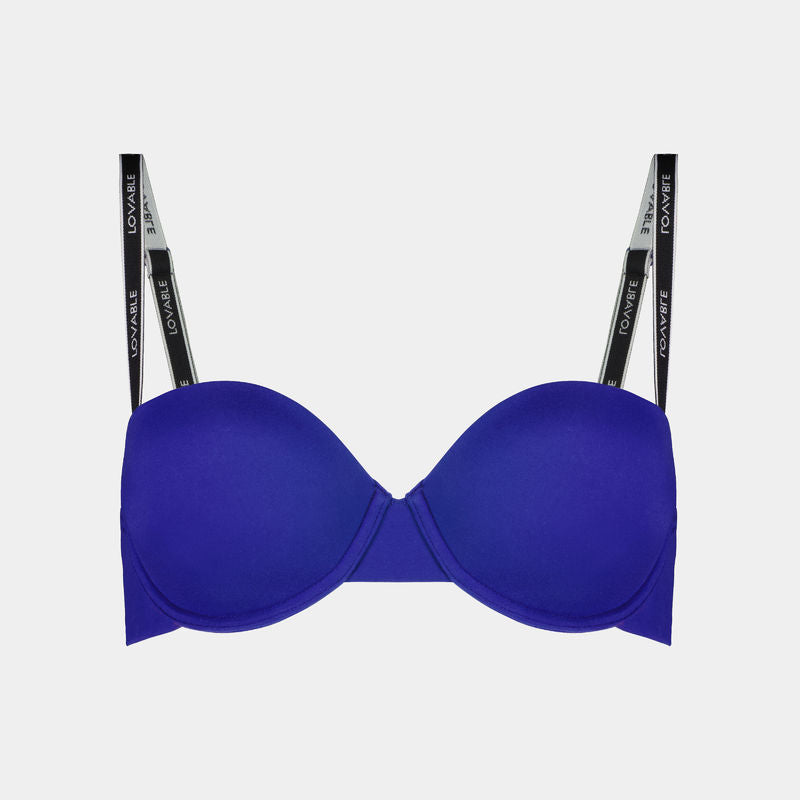 Dreamt Moments Contour Bra in SODALITE BLUE. Flat lay front view