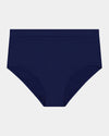 Seamless Soft Full Brief in Medieval Blue. Flat lay front view