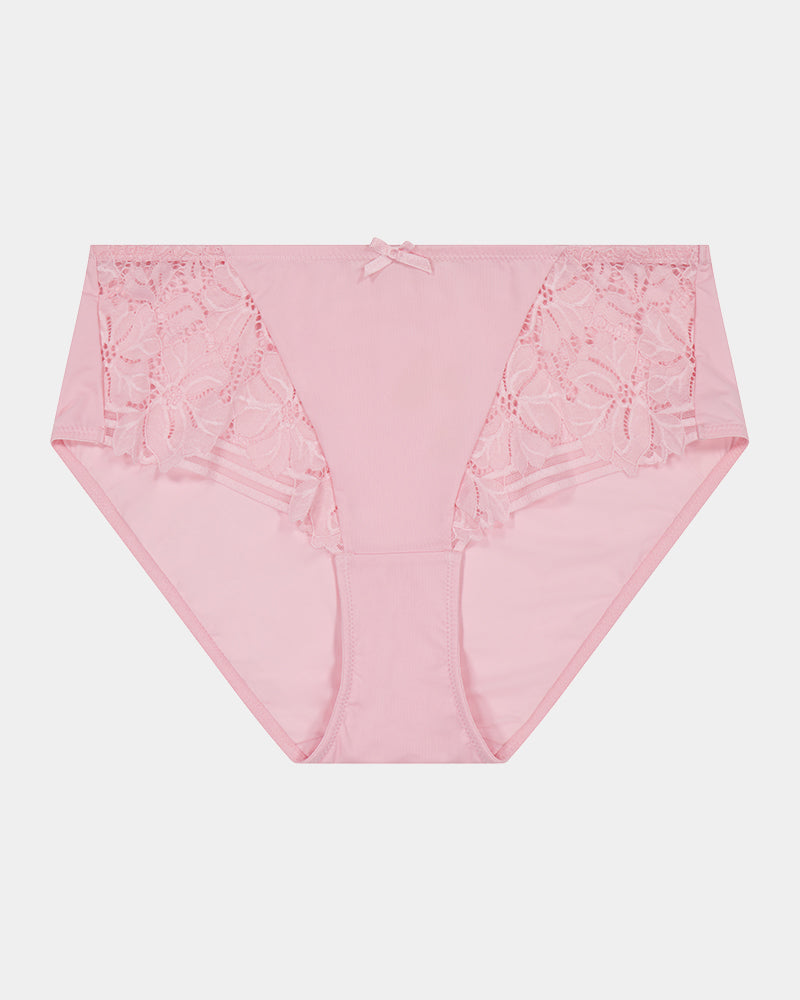 Alison Midi in ICY PINK. Flat lay front view