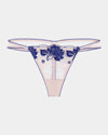 Everleigh Thong in SURF THE WEB/BLUSH. Flat lay front view