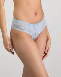 Model wears Yvette Bikini in SKYWAY. On body side view