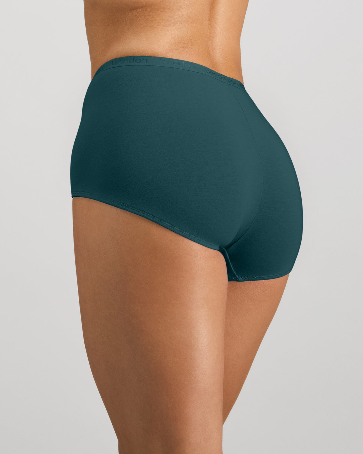 Body Cotton Full Brief in MEDITERRANEA. Flat lay back view