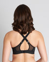 Bendon Breathe Contour Bra in BLACK. Flat lay back view