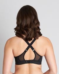 Bendon Breathe Contour Bra in BLACK. Flat lay back view