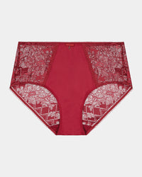 Daring Full Brief in TIBETAN RED. Flat lay front view