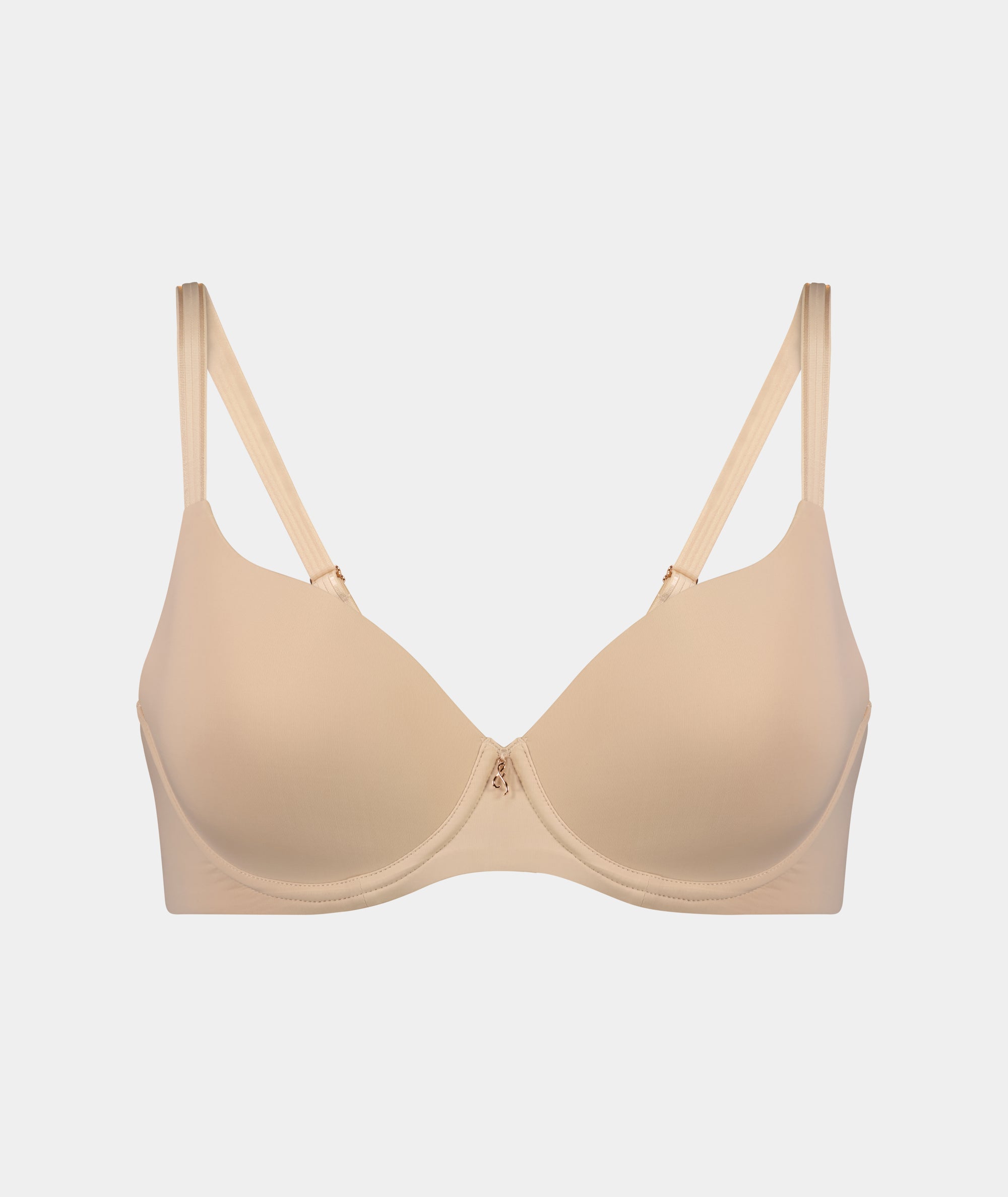 Sculpt Contour Bra in LATTE. Flat lay front view