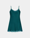 Sleigh The Night Chemise in EVERGLADE. Flat lay front view