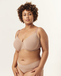 Comfit Collection Contour Bra in MOCHA. Feature shot