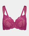Midnight Express Underwire Bra in BEAUJOLAIS. Flat lay front view