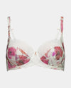 Hypnotise Underwire Bra in WATERCOLOUR PRINT. Flat lay front view