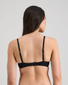 Model wears My Fit Smooth Push Up Bra in BLACK. On body back view