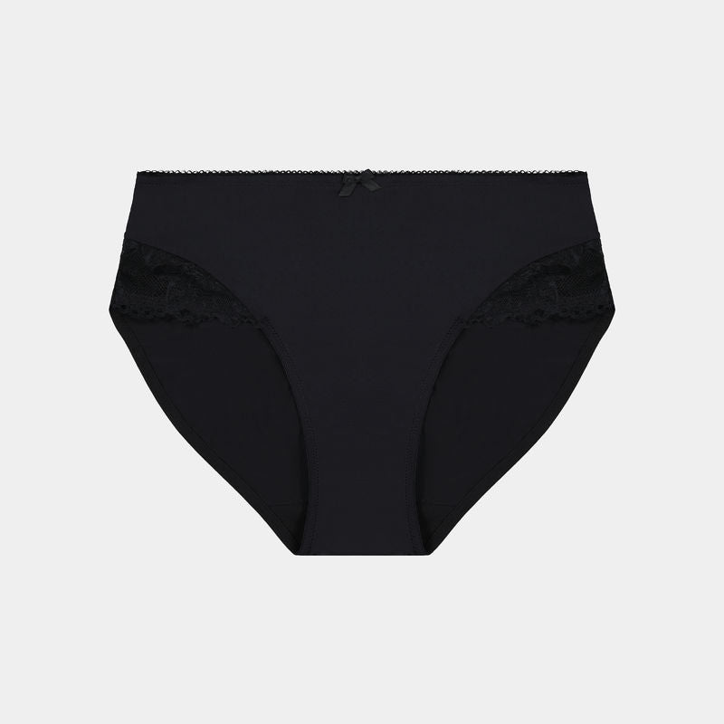 Felicia Midi in BLACK. Flat lay front view