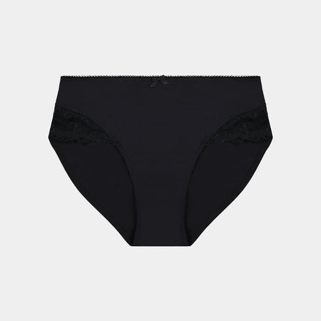 Felicia Midi in BLACK. Flat lay front view