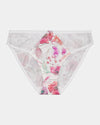 Hypnotise High Cut Brief in WATERCOLOUR PRINT. Flat lay front view