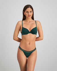 Stripe Elastic & Papertouch Tanga in RAIN FOREST. Feature shot