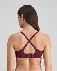 Model wears Comfit Collection Contour Bra in FIG. On body back view