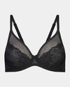Light Touch Underwire Bra in BLACK. Flat lay front view