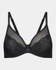 Light Touch Underwire Bra in BLACK. Flat lay front view