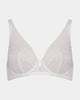 Rachel Underwire Bra in WHITE. Flat lay front view