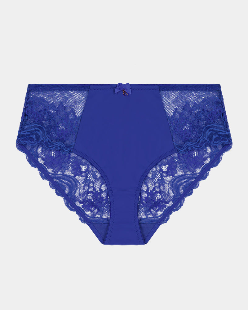 Intrigue Midi in DAZZLING BLUE. Flat lay front view