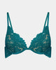Celeste Contour Bra in EVERGLADE. Flat lay front view