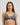 Model wears Ava Rose Underwire Bra in MEDITERRANEA. On body front view