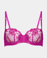 Heritage Bloom Underwire Bra in FANTASY FUCHSIA. Flat lay front view
