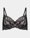 Juniper Underwire Bra in BLACK. Flat lay front view