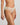 Model wears Lacey Bikini in TRANSPARENT YELLOW. On body side view