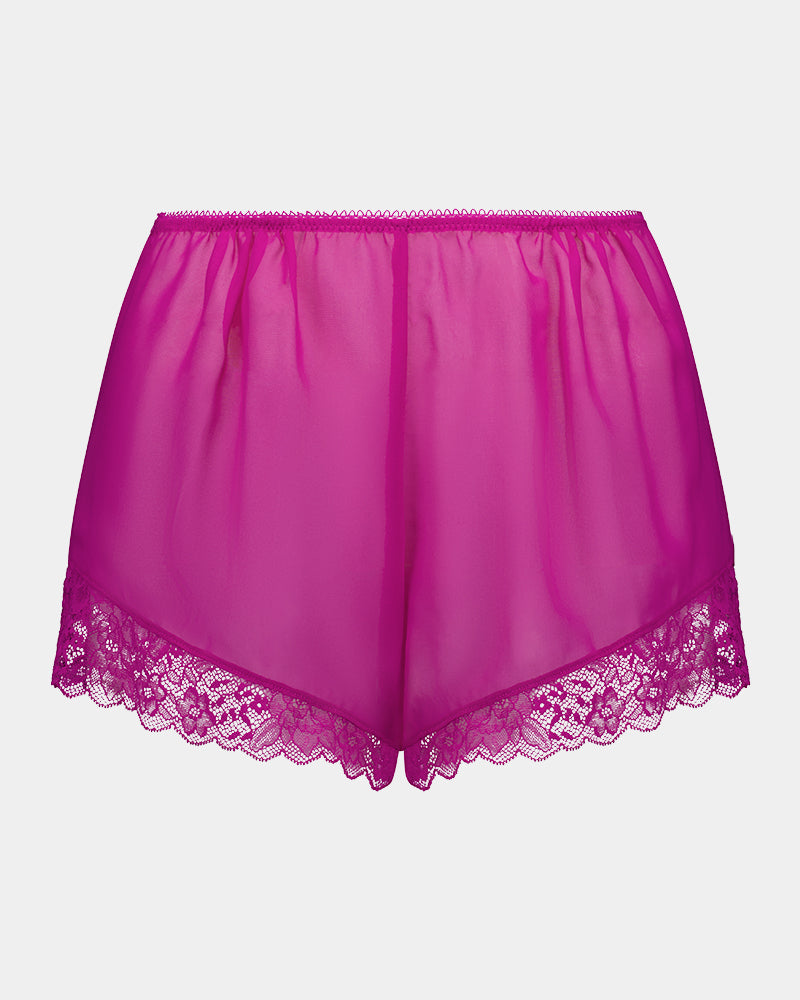 Eva Jean Short in FANTASY FUCHSIA. Flat lay front view