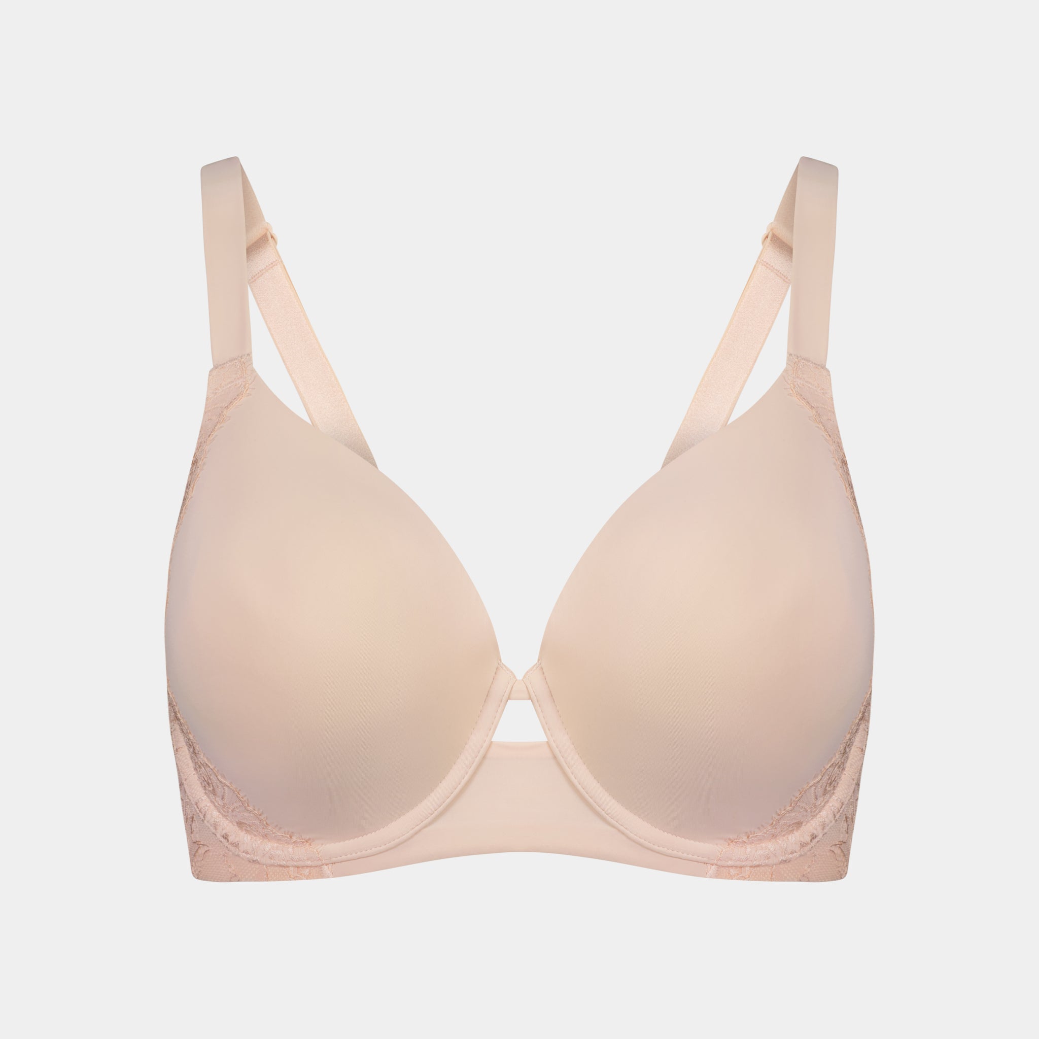 Eloise Contour Bra in PALE DOGWOOD. Flat lay front view