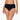 Model wears Cotton Logo Full Brief in BLACK. On body front view