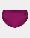 Bamboo Mens Brief in MAGENTA PURPLE. Flat lay front view