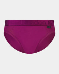 Bamboo Mens Brief in MAGENTA PURPLE. Flat lay front view