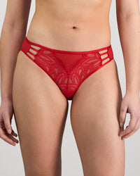 Model wears Laura Bikini in SALSA. On body front view