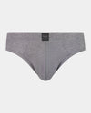 High Tech Cotton Mens Brief in GREY MARL. Flat lay front view