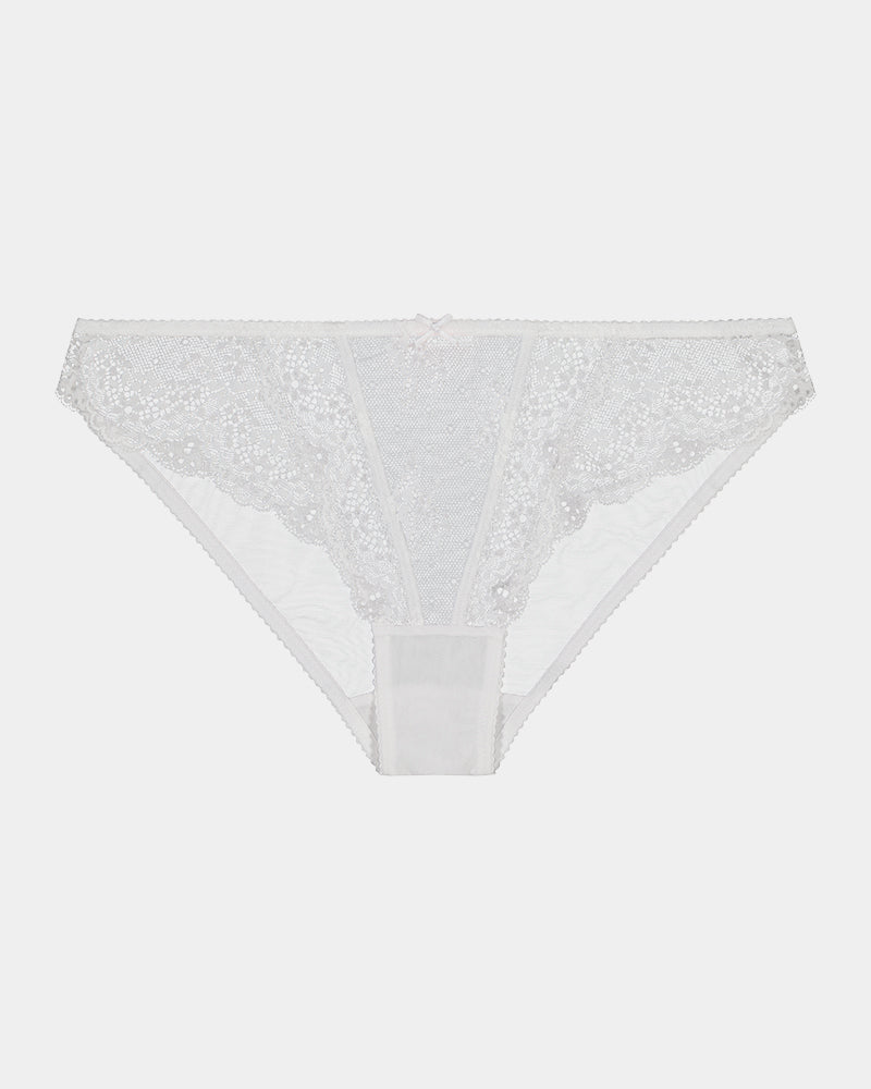 Sofia Bikini in BRIGHT WHITE. Flat lay front view