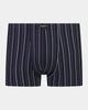 Cotton Stretch Mens Trunk in NAVY/WHITE. Flat lay front view