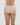 Model wears Cotton And Lace Bikini in LATTE. On body back view
