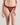 Model wears My Fit Lace Thong in WINDSOR WINE. On body front view