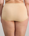 Model wears Bendon Cotton Full Brief in NATURELLE. On body back view