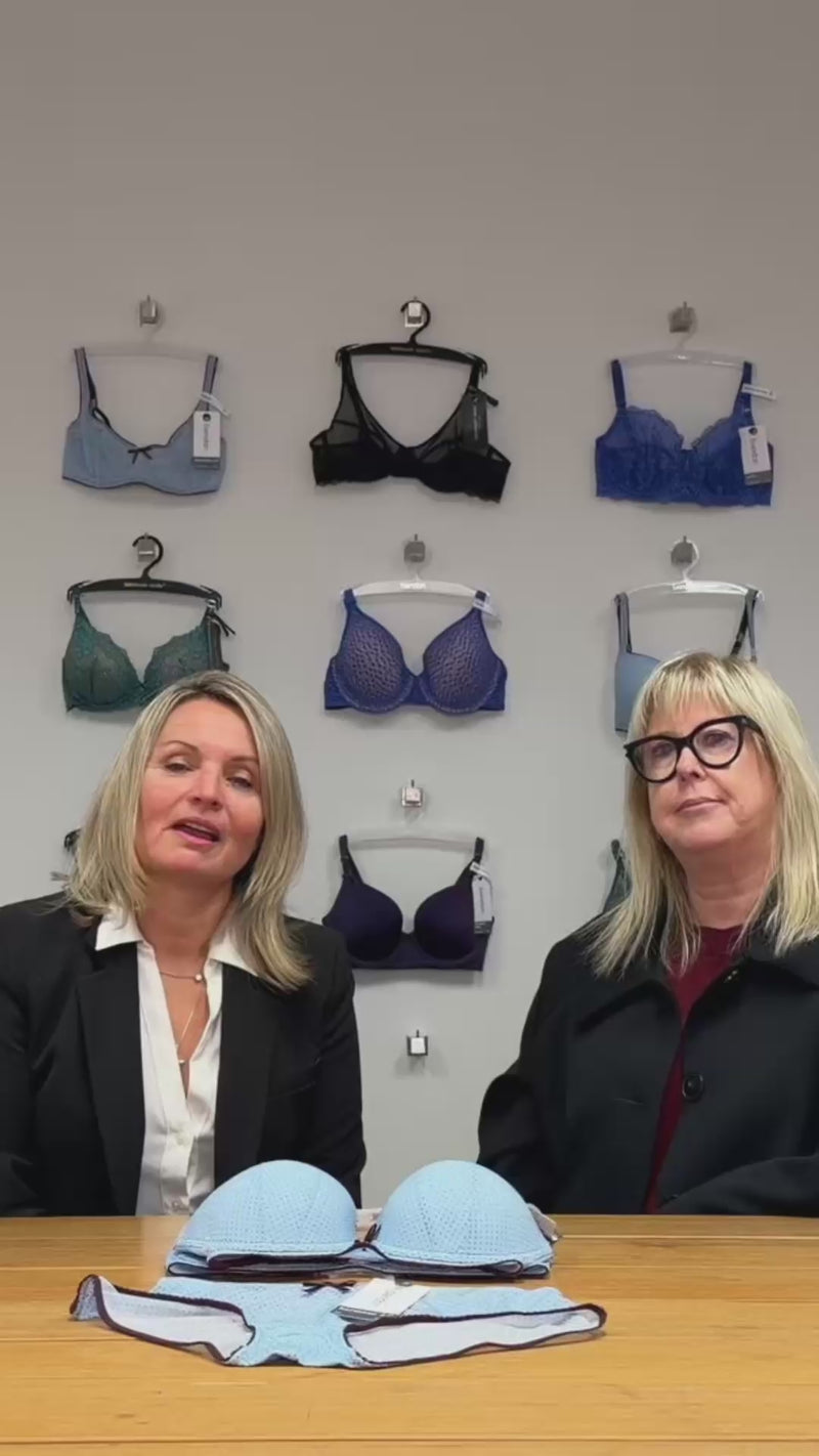 video of ceo and head of design introducing the harmony bra range